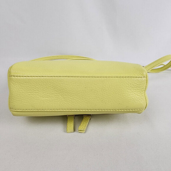 Talbots Neon Yellow Leather Crossbody Purse - Picture 5 of 13